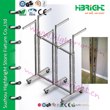 elegant telescoping garment rack with 6 arms